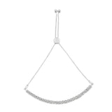 10K Yellow Gold over .925 Sterling Silver 1/4 Cttw Miracle-Set Diamond 4â€-10â€ Adjustable Bolo Tennis Bracelet (I-J Color, I3 Clarity)