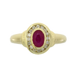 .70ct Ruby Diamond Ring 10KT Yellow Gold