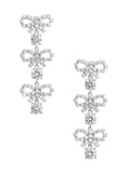 Self-Portrait Women Crystal Micro Bow Tiered Earrings