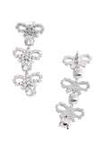 Self-Portrait Women Crystal Micro Bow Tiered Earrings