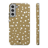 DARK BEIGE DOTS | Tough Phone Case