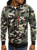 Men's Casual Hooded Zip-Up Sweatshirt Jacket