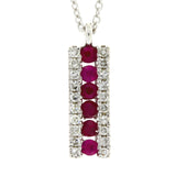 .30ct Ruby Diamond Fashion Pendants 14KT White Gold