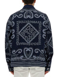 Dolce & Gabbana Men Navy Print Cardigan