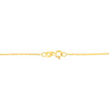 10K Yellow Gold 1/4 cttw Prong Set Round-Cut Diamond Open Heart 18" Pendant Necklace (K-L Color, I1-I2 Clarity)