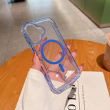 High-transparency Magnetic Phone Case With Colorful Airbags For Drop Protection