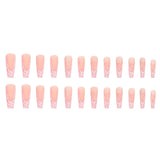 Heart Stripe Fake Nails