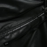 Men's American-style Retro Simple Hooded Leather Coat Jacket