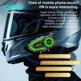 KP-290 Wholesale Cross-Border Motorcycle Helmet Bluetooth Headset Intercom Music Waterproof Noise Cancellation Digital Display Hands Free Calling In Stock