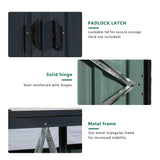 94" Heavy Duty Outdoor Galvanized Stainless Steel Garbage Bin Shed For 3 Trash Cans (SAK89882)
