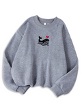 Womens Casual Sweatshirt With Print Cozy Hoodie For Fall Soft Wool Blend