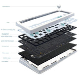 Three-model Customized DIY With Knob Support Hot Plug RGB Backlit Mechanical Keyboard Kit