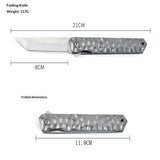High-hardness Stainless Steel Portable Folding Knife With An Aluminum Handle