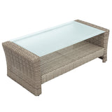 Set Of 4 Piece All Weather Wicker Patio Furniture