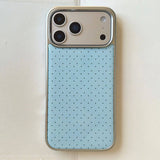 Polka Dot Pattern Silver Plated Phone Case