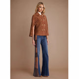 Women's Polyester Leather Loose Design Coat