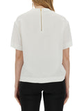 Moschino Women Enver Satin Blouse Still Life With Heart
