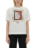 Moschino Women Enver Satin Blouse Still Life With Heart