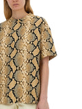 Jil Sander Women T-Shirt With Animal Pattern