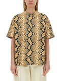 Jil Sander Women T-Shirt With Animal Pattern