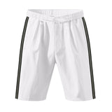 Mens Beach Outdoor Sports Shorts Breathable Striped Casual Cropped Trousers
