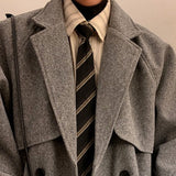 Mens Mid-length Wool Coat With Extra Padding For A Premium Over-the-knee Look