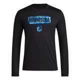 adidas Mens Size FC Long Sleeve Pre-Game T-Shirt Black/Minnesota United XX-Large Tall