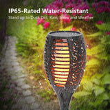 96 LEDs Solar Flame Torch Light