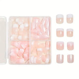96-Pieces: Short Square Acrylic Press-On Nails