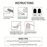 96-Pieces: Short Square Acrylic Press-On Nails