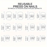 96-Pieces: Short Square Acrylic Press-On Nails