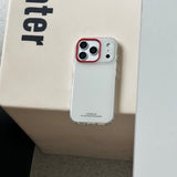 Red Lens-ring Phone Case With A Dachshund Stand