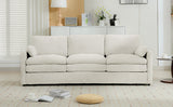 Cozy Upholstered 3-Seater Sofa with Plush Double Cushion and Ergonomic Design