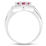 1.54 Carat Genuine Ruby .925 Sterling Silver Ring