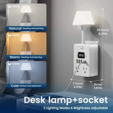 11-in-1 Multifunctional Power Strip with Desk Lamp, Clock, USB Ports & Surge Protection