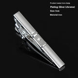 Men's Formal Wear Business Silver Simple Fashion Short Tie Clip