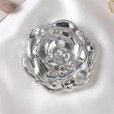 Portable Folding Mirror With Electroplated Rose Design