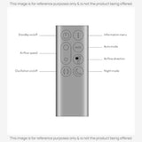 Substitute for Dyson TP04 / PC2 / TP09 / TP07 Purifier Cool Formaldehyde Upright Fan Remote Control 969154-20, 969154-02, 969154-01  [RRDYS01.2]