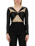 Marine Serre Women Draped Bodysuit