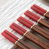 Chicken-wing Wood And Red Sandalwood Premium Natural Solid-wood Chopsticks
