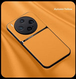 Light Luxury Leather-Grain Magnetic Car Mount Lens-Cover Full-Body Drop-Resistant Protective Case