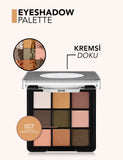 Flormar 9-Color Eyeshadow Palette Matte & Shimmer 9g