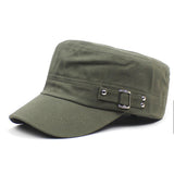 Mens Cotton Flat-brim Baseball Cap