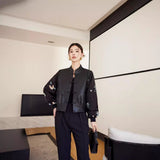 New Chinese Style Stitching Leather Coat Women's Retro Women's