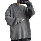 Solid-color Crew-neck Sweater For Men And Women