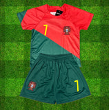 Kids Cristiano Ronaldo Portugal Soccer Jersey Home Toddler & Youth Sizes