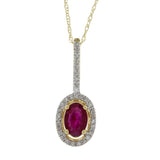 .43ct Ruby Diamond Fashion Pendants 14KT Yellow Gold