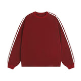 American-style Retro Three-bar Long-sleeved T-shirt For Men