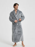 European And American-style Flannel Men's House Robe