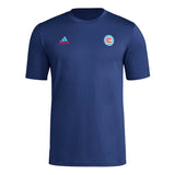 adidas Mens Short Sleeve Pre-Game T-Shirt Team Navy Blue/Chicago Fire Medium